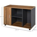 Mobiletto Portadocumenti 100x40x66 cm con Ruote  Noce e Grigio