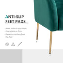 Poltrona Imbottita 75x74x76 cm in Tessuto Vellutato  Verde