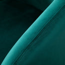 Poltrona Imbottita 75x74x76 cm in Tessuto Vellutato  Verde