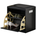 Pouf Sgabello Portascarpe 43x30x44,5 cm in Truciolare  Nero