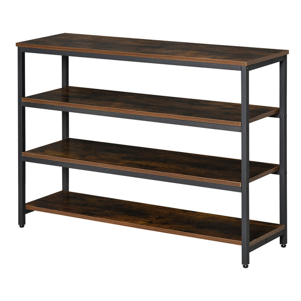 online Étagère 4 Étagères 100x30x72 cm en Métal et Bois Brun Rustique