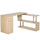 Support pour ordinateur de bureau d'angle 140x107x74,6 cm en bois de chêne