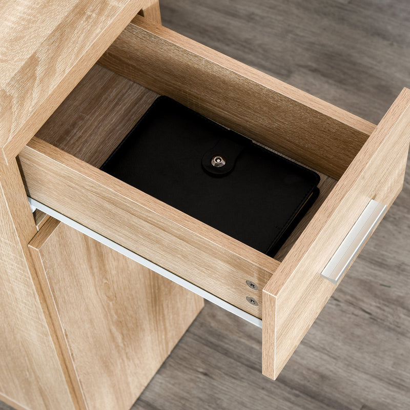 Scrivania da Ufficio ad Angolo Porta PC 140x107x74,6 cm in Legno  Rovere