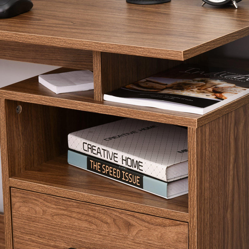 Scrivania da Ufficio Porta PC 107x48x76,2 cm in Legno  Noce