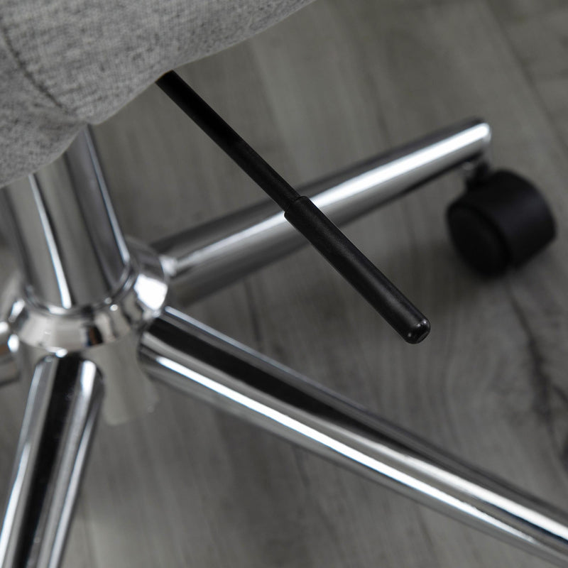 Sedia Poltrona Operativa da Ufficio in Tessuto  Grigio Chiaro