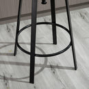 Set 2 Sgabelli da Bar Alti in Metallo  Neri