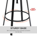 Set 2 Sgabelli da Bar Alti in Metallo  Neri