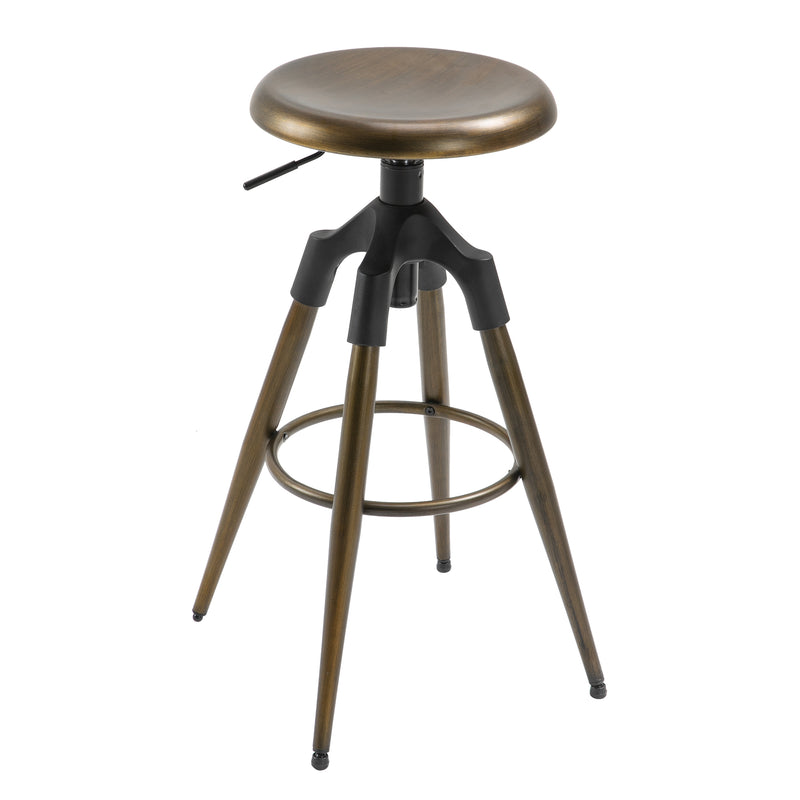 Sgabello da Bar Alto in Metallo  Bronzo
