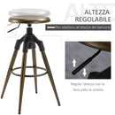 Sgabello da Bar Alto in Metallo  Bronzo