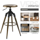 Sgabello da Bar Alto in Metallo  Bronzo