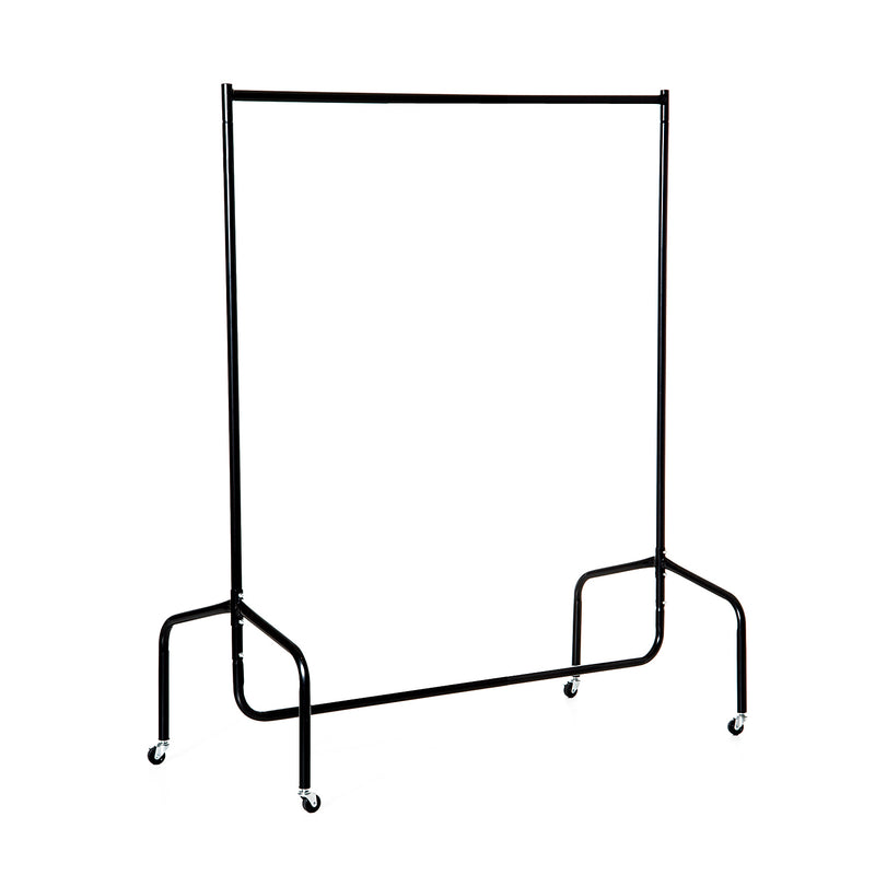 Stender Appendiabiti con Ruote 120x60x150 cm in Ferro  Nero