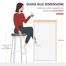 Tavolo Alto da Bar 115x55x100 cm con Mensole  Bianco