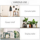 Consolle Fissa 100x35x76 cm in Metallo e Legno con Piano in Vetro 