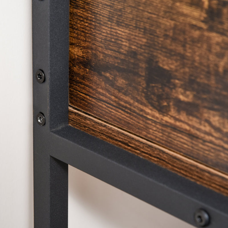 Consolle Fissa 100x35x76 cm in Metallo e Legno con Piano in Vetro 