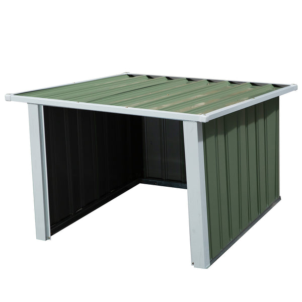 acquista Abri de jardin en tôle pour robots tondeuses 86x75x62-51 cm Vert