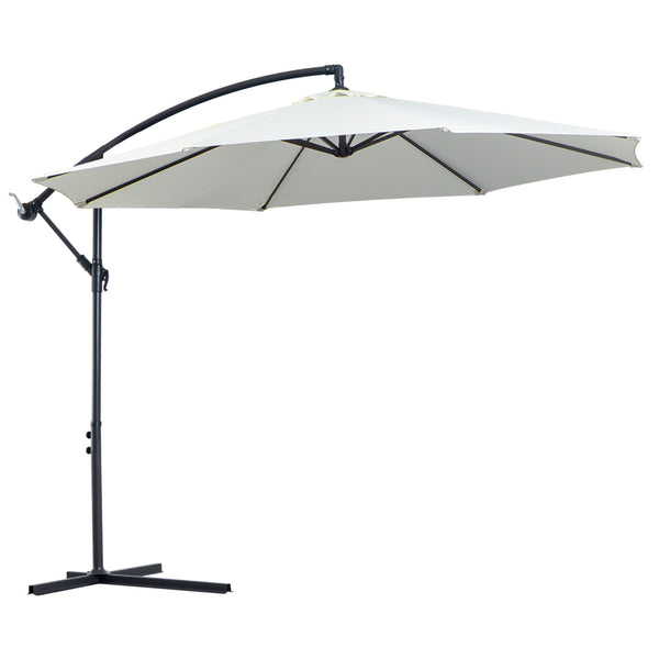 Parasol de jardin en acier décentralisé Ø3m Blanc online
