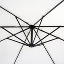 Ombrellone da Giardino Decentrato in Acciaio Ø3m  Bianco