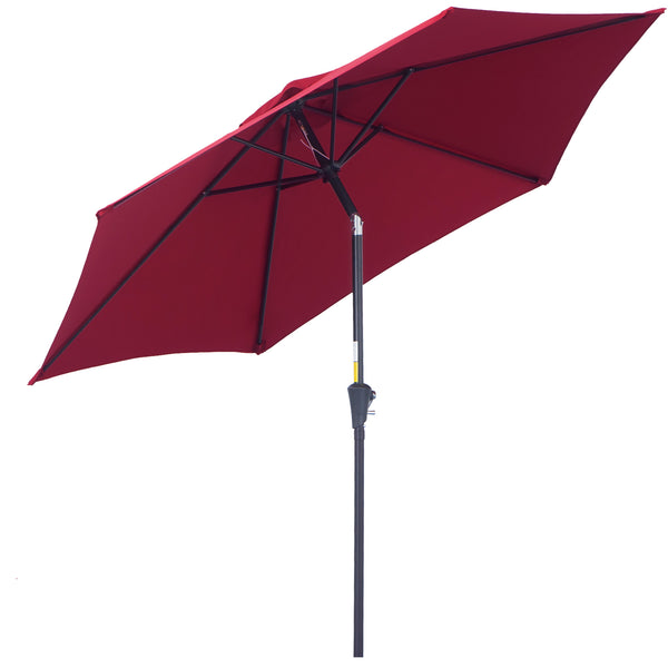Parasol de jardin Ø2,7 m Mât Ø38 mm en Aluminium Rouge sconto