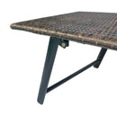 Sdraio da Giardino Schienale Reclinabile in Alluminio e Rattan  Bianco