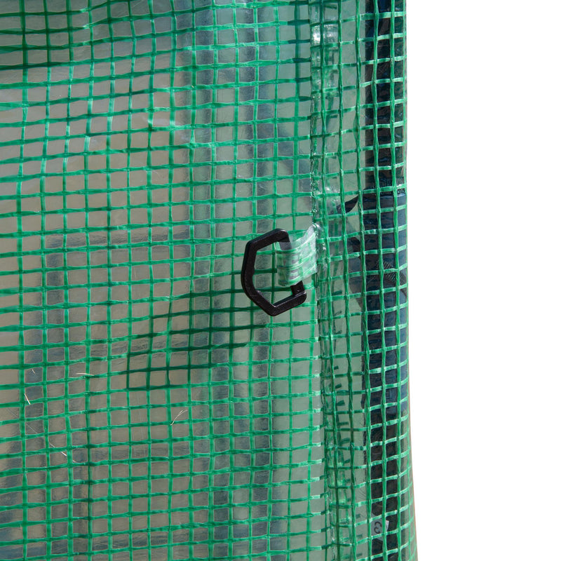 Serra a Tunnel da Giardino 214x143x195 cm in Acciaio e PE  Verde