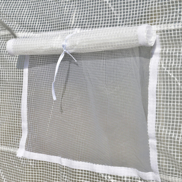 Serre de jardin 240x180x200 cm en acier et PE blanc online