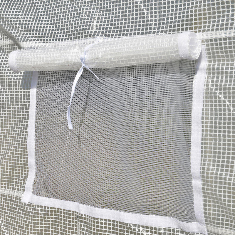 Serra da Giardino 240x180x200 cm in Acciaio e PE  Bianca