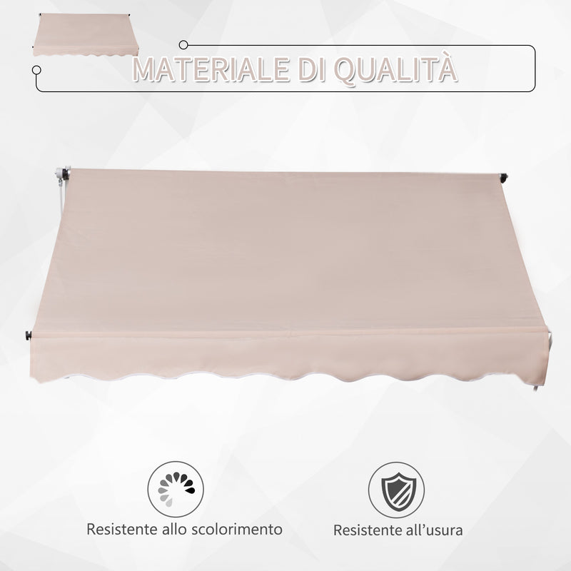 Tenda da Sole Avvolgibile 2x1,5m  Beige