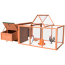 Pollaio Gabbia per Galline da Esterno 221x145x81 cm in Legno 