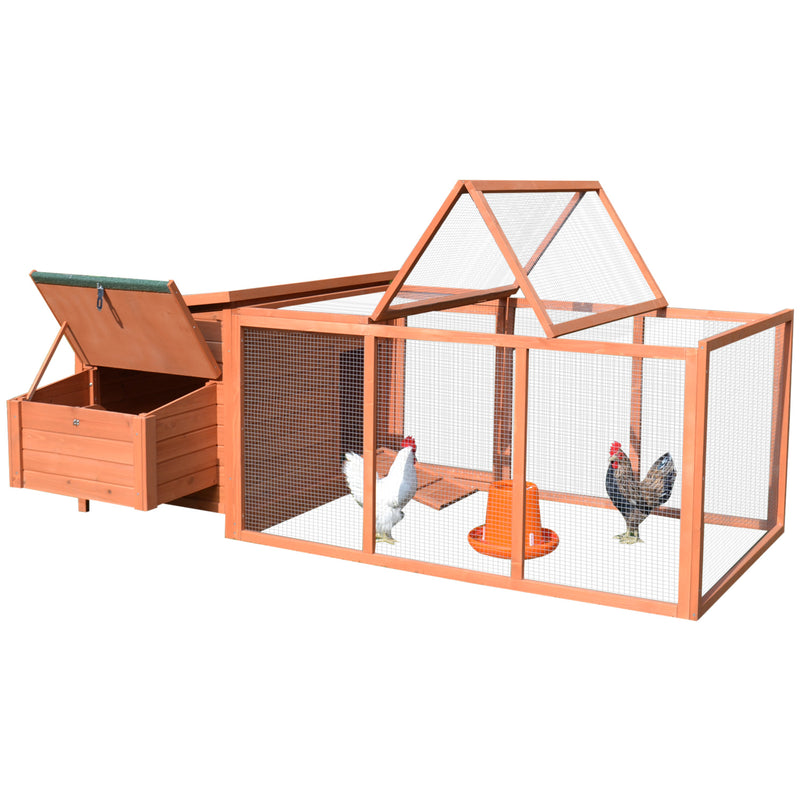 Pollaio Gabbia per Galline da Esterno 221x145x81 cm in Legno 