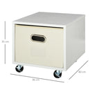 Cassettiera Portadocumenti da Ufficio 36x40x35 cm con Ruote  Bianca