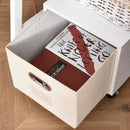 Cassettiera Portadocumenti da Ufficio 36x40x35 cm con Ruote  Bianca