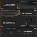 Sedia da Gaming Girevole Reclinabile in Tessuto  Marrone