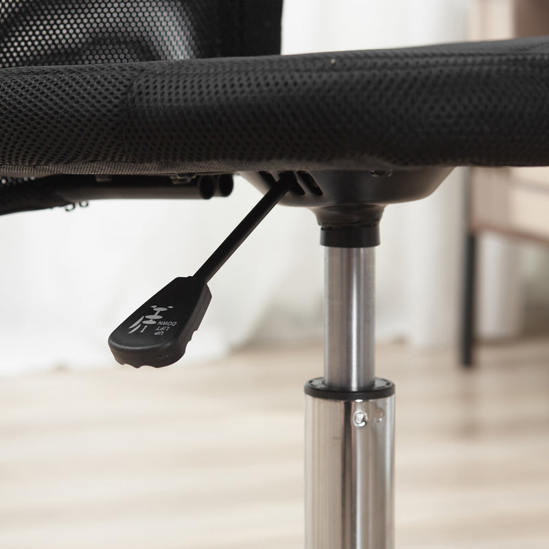 Sedia Poltrona Operativa da Ufficio in Tessuto  Nera