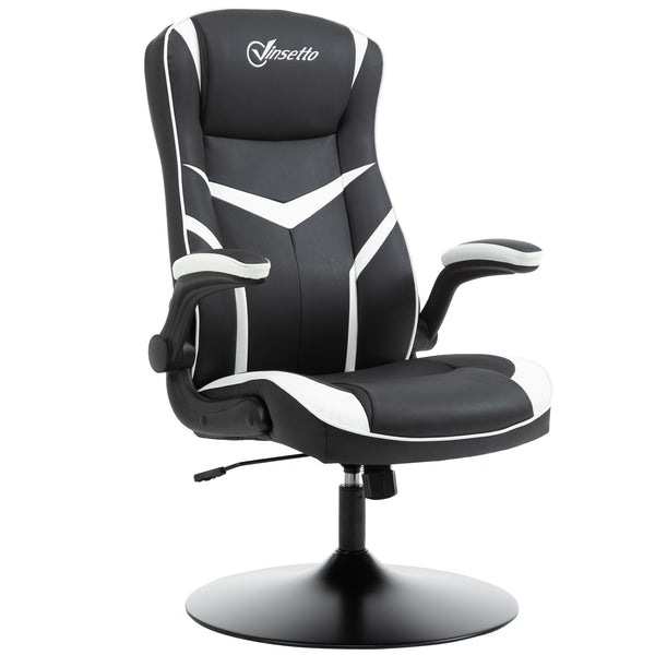 acquista Chaise de jeu inclinable et pivotante en similicuir noir et blanc