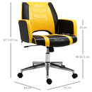 Sedia Poltrona Operativa da Ufficio in Similpelle  Nera e Gialla