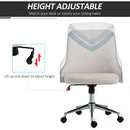 Sedia Poltrona Operativa da Ufficio in Tessuto  Beige