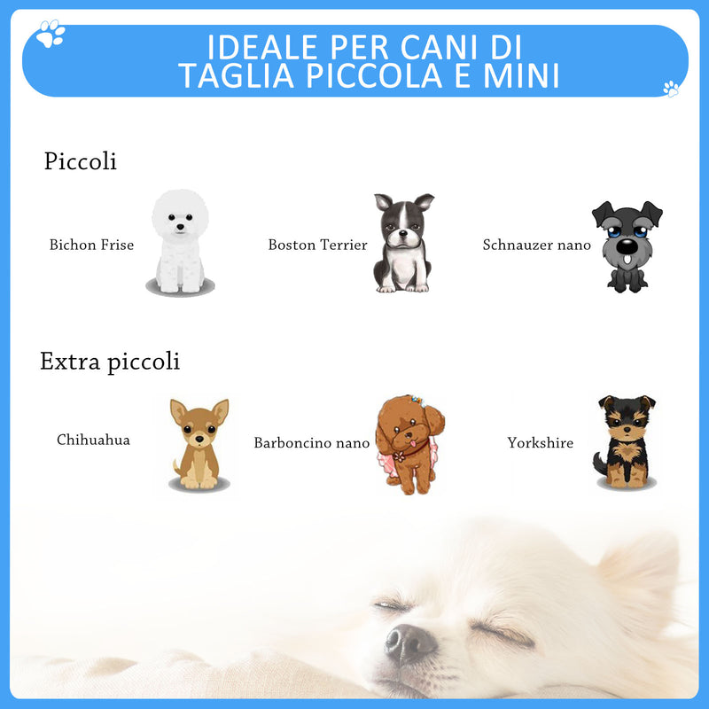 Cuccia per Cani Taglia Piccola 59x75x66 cm in Plastica Blu e Grigia
