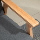 Divano 3 Posti 154,5x68x73 cm in Tessuto e Legno Grigio