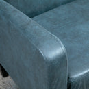 Divano 2 Posti 122x72x74 cm in Tessuto Grigio-Azzurro