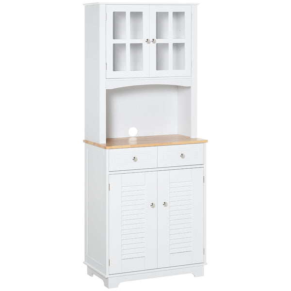 Buffet Meuble de Cuisine avec Portes et Tiroirs 68x39,5x170 cm en Bois Blanc online