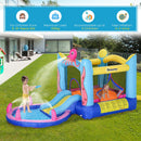 Castello Giostra Gonfiabile 380x200x180 cm con Scivolo Piscina e Pompa Multicolor
