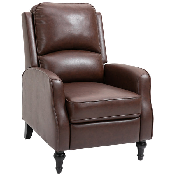 Fauteuil Relax Inclinable Manuel en Similicuir Brun online