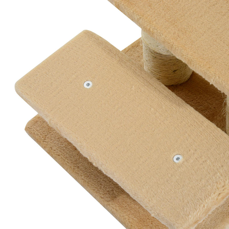 Scaletta per Gatti 3 Gradini 45x35x34 cm Beige