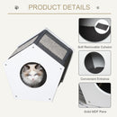 Cuccia per Gatti 41x41x39 cm con Tiragraffi Bianca