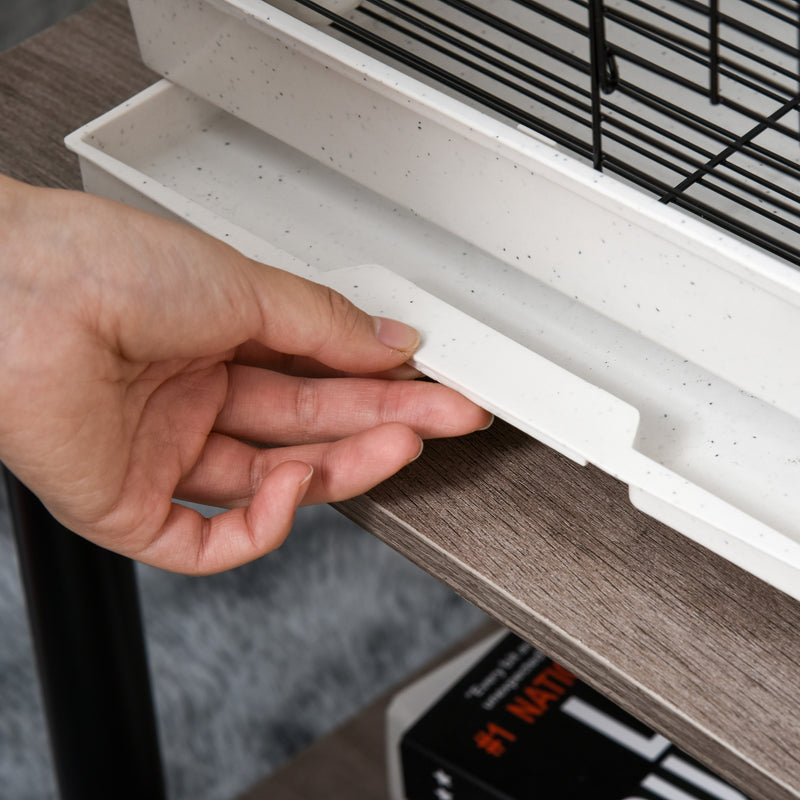 Gabbia per Uccelli 39x34x47 cm in Metallo Bianca