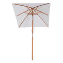 Ombrellone da Giardino 2x1,5 m Palo Ø38 mm in Legno Beige