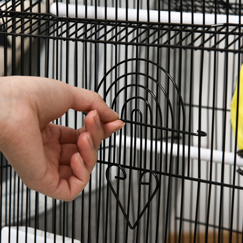 Gabbia per Uccelli 51x40x67 cm in Metallo Bianca