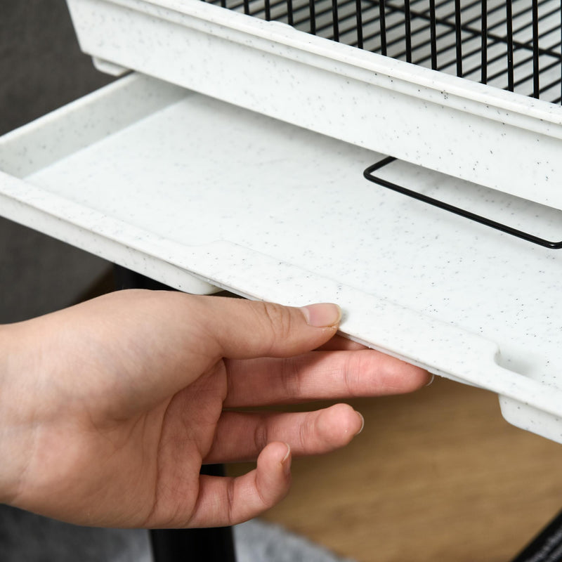 Gabbia per Uccelli 51x40x67 cm in Metallo Bianca