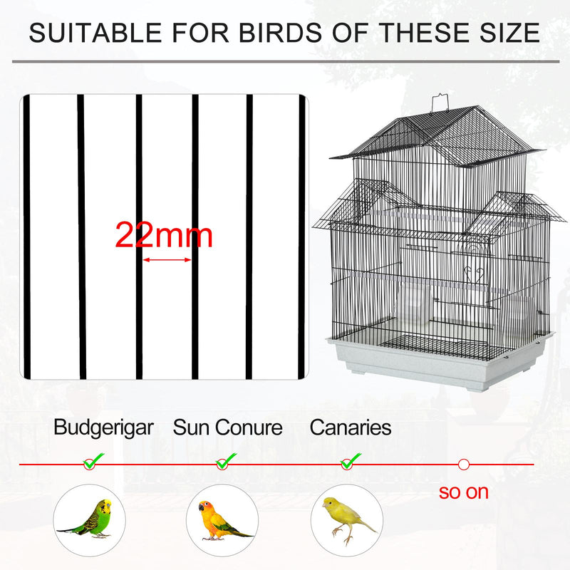 Gabbia per Uccelli 51x40x67 cm in Metallo Bianca