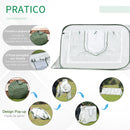 Serra da Giardino Pieghevole 240x120x75 cm in Polietilene Bianca